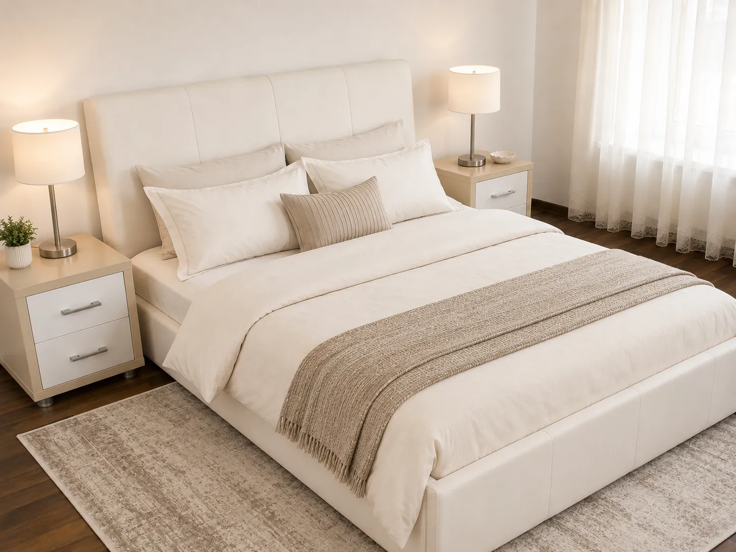 Dormitor cu mobilier realizat la comandă de BIGAL Design