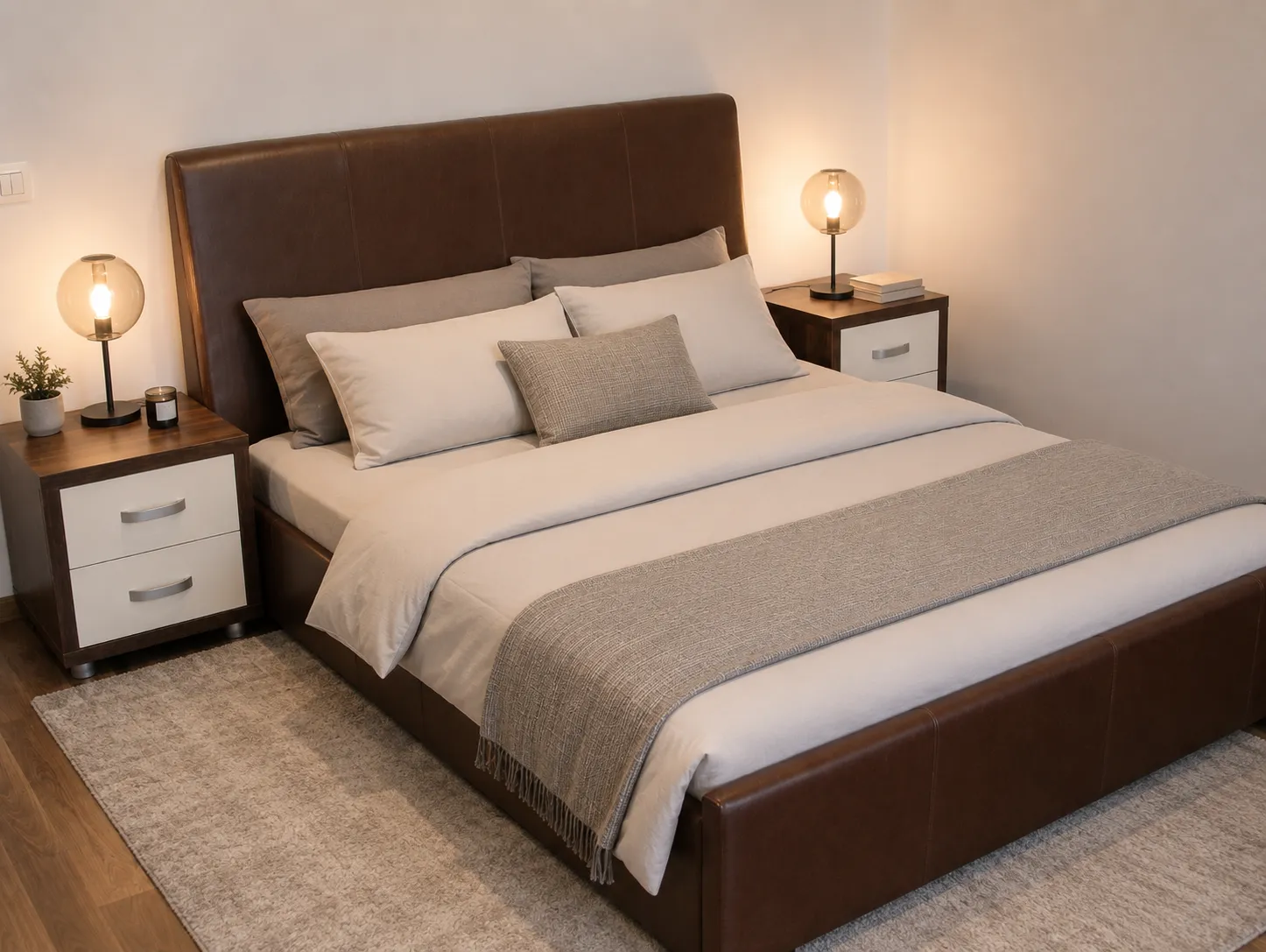 Dormitor cu mobilier realizat la comandă de BIGAL Design