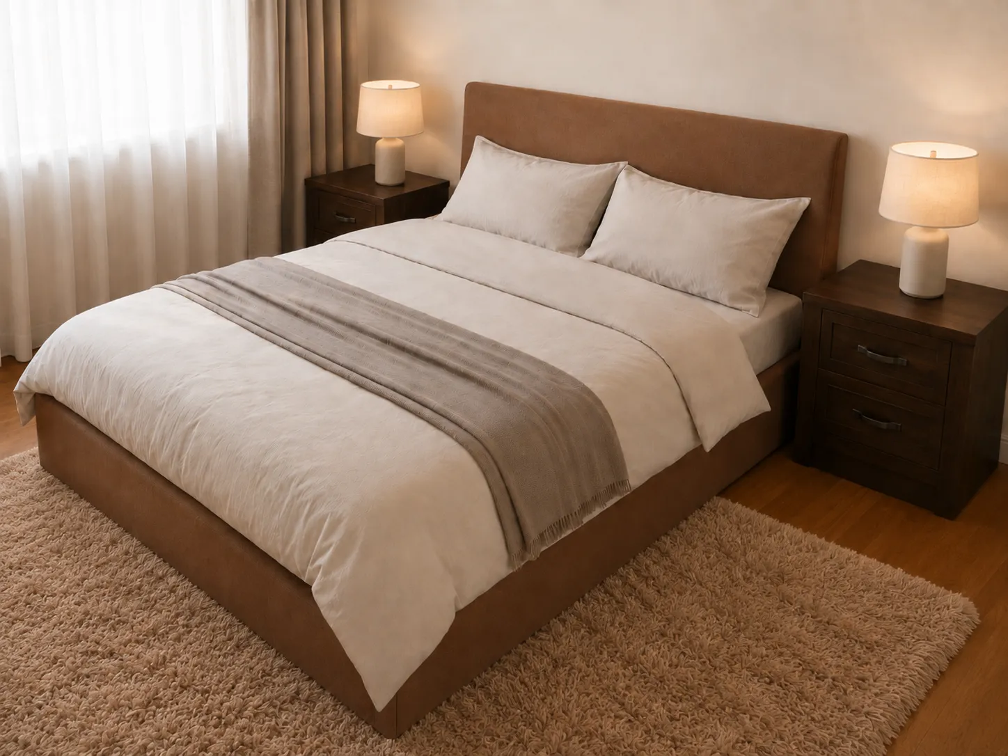 Dormitor cu mobilier realizat la comandă de BIGAL Design